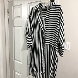 Zara satin shirt dress M